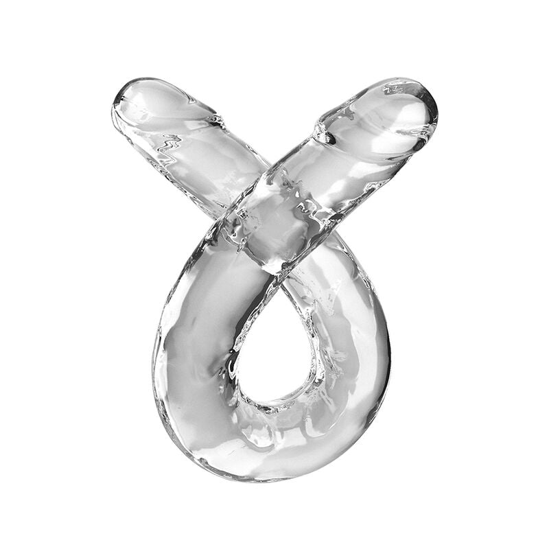 King cock - double trouble double problème 46 cm transparent