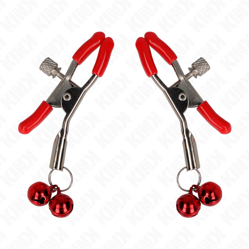 Kink - pinza per capezzoli doppia campana rossa 6 cm