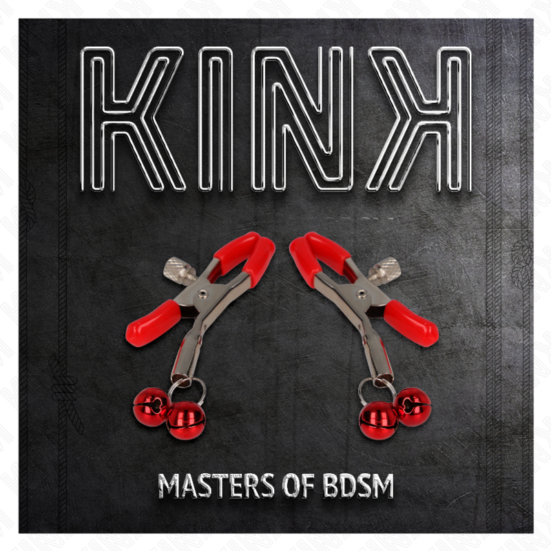 Kink - pinza per capezzoli doppia campana rossa 6 cm