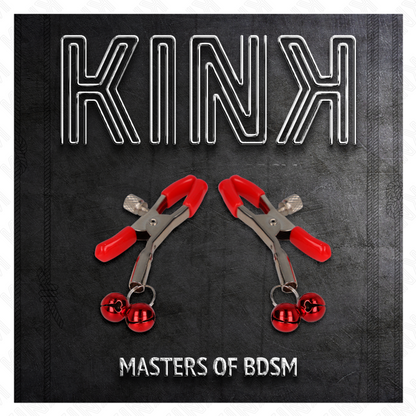 Kink - pinza per capezzoli doppia campana rossa 6 cm