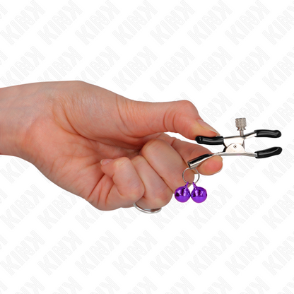 Kink - pinza per capezza doppia viola 6 cm