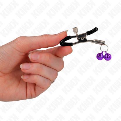 Kink - pinza per capezza doppia viola 6 cm