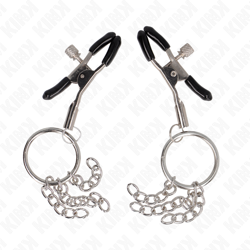 Kink - morsetto per capezzolo o ring e catenella argento 6 cm