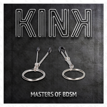 KINK - PINCES À TÉTON FINES AVEC ANNEAU O 7 CM