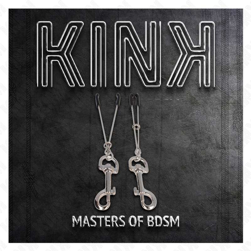 Kink - pinza per capezzoli a gancio sottile argento 7 cm