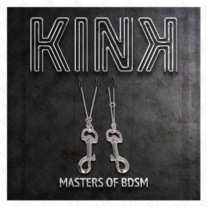 Kink - pinza per capezzoli a gancio sottile argento 7 cm