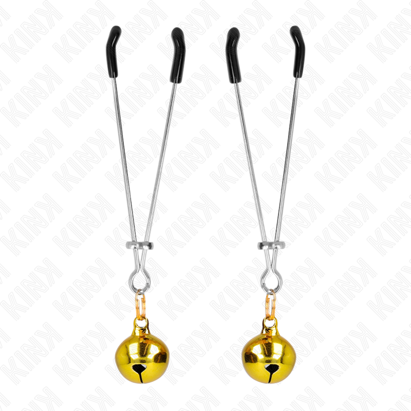 Kink - pinze per capezzoli a campana sottile oro 7 cm