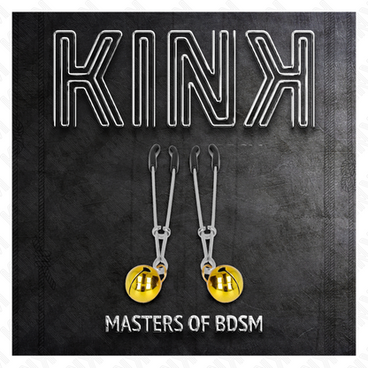 KINK - PINCES À TÉTONS CLOCHETTE FINES OR 7 CM