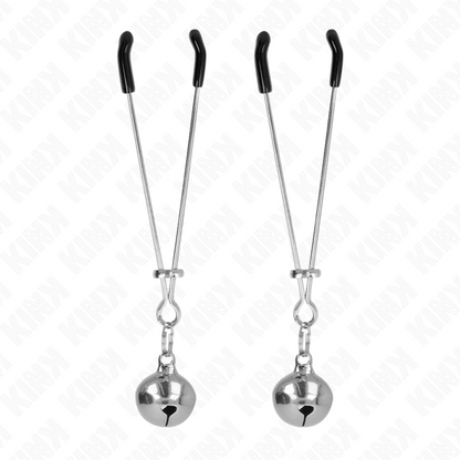 KINK - PINCES À TÉTON À CLOCHETTE FINE ARGENT 7 CM