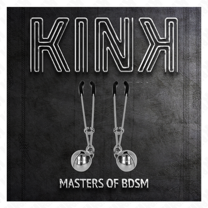 KINK - PINCES À TÉTON À CLOCHETTE FINE ARGENT 7 CM