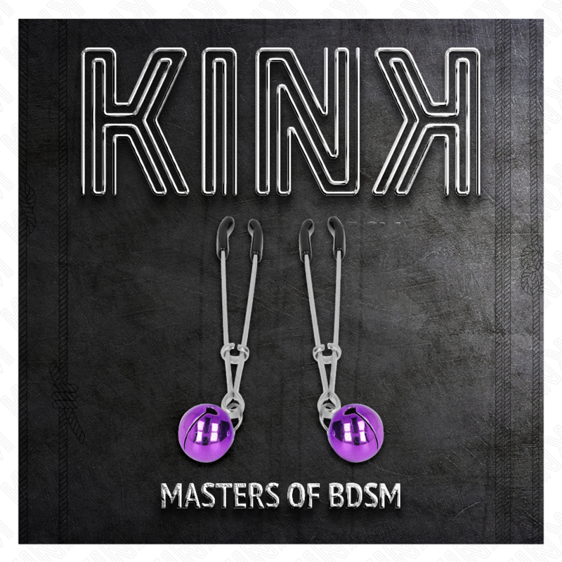 Kink - pinze per capezzoli a campana sottile viola 7 cm