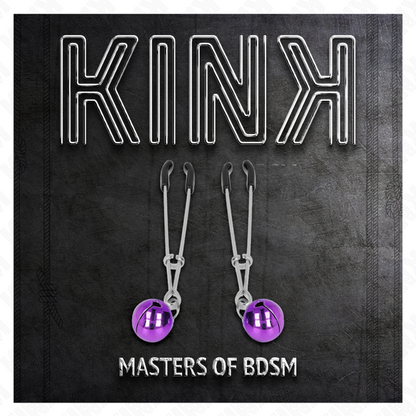 Kink - pinze per capezzoli a campana sottile viola 7 cm