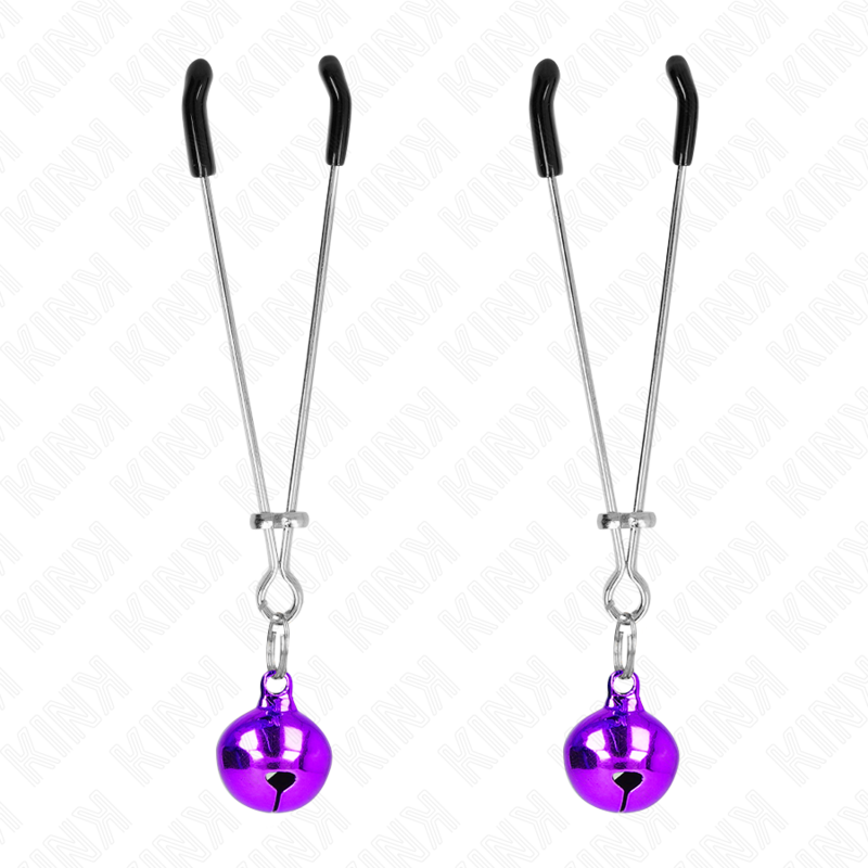 Kink - pinze per capezzoli a campana sottile viola 7 cm