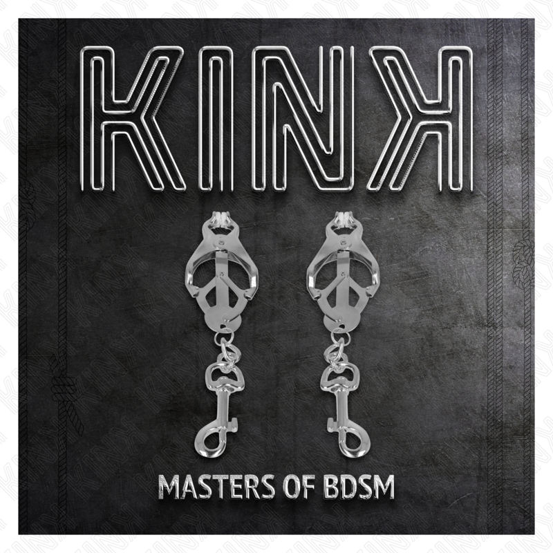 Kink - pinze per capezzoli trifoglio giapponese con ganci argento