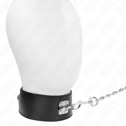 KINK - COLLIER CEINTURE 65 CM AVEC LARGE SANGLE NOIRE RÉGLABLE 33,5-41 CM X 5 CM