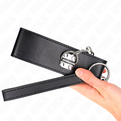 KINK - COLLIER CEINTURE 65 CM AVEC LARGE SANGLE NOIRE RÉGLABLE 33,5-41 CM X 5 CM