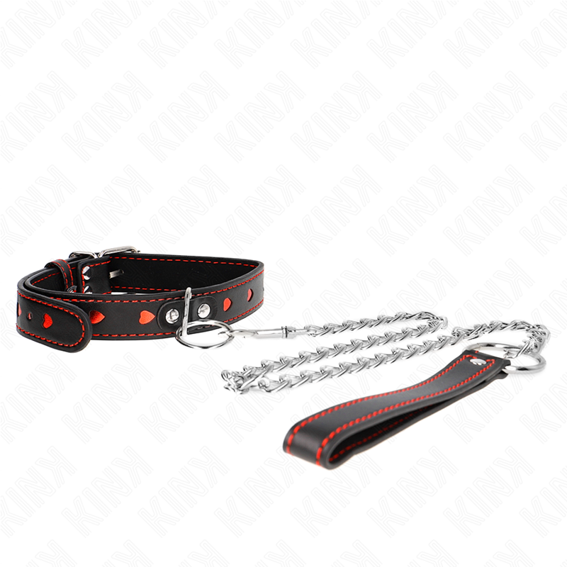 Kink - collana con cinturino 65 cm dettagli cuore 52,5 x 2,5 cm