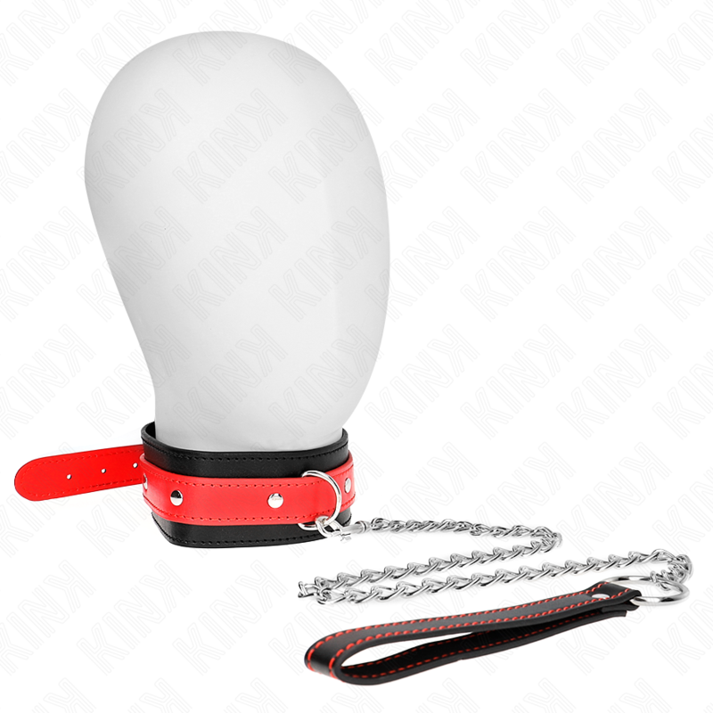 Kink - collier avec lanière rouge 65 cm réglable 36-43 cm x 5 cm