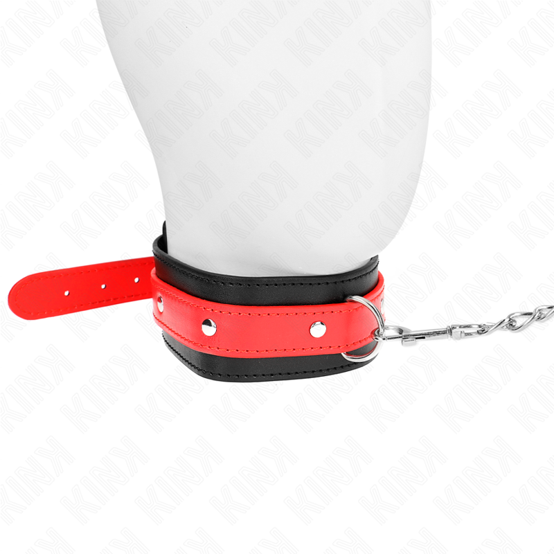 Kink - collier avec lanière rouge 65 cm réglable 36-43 cm x 5 cm