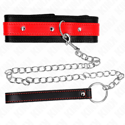 Kink - collier avec lanière rouge 65 cm réglable 36-43 cm x 5 cm