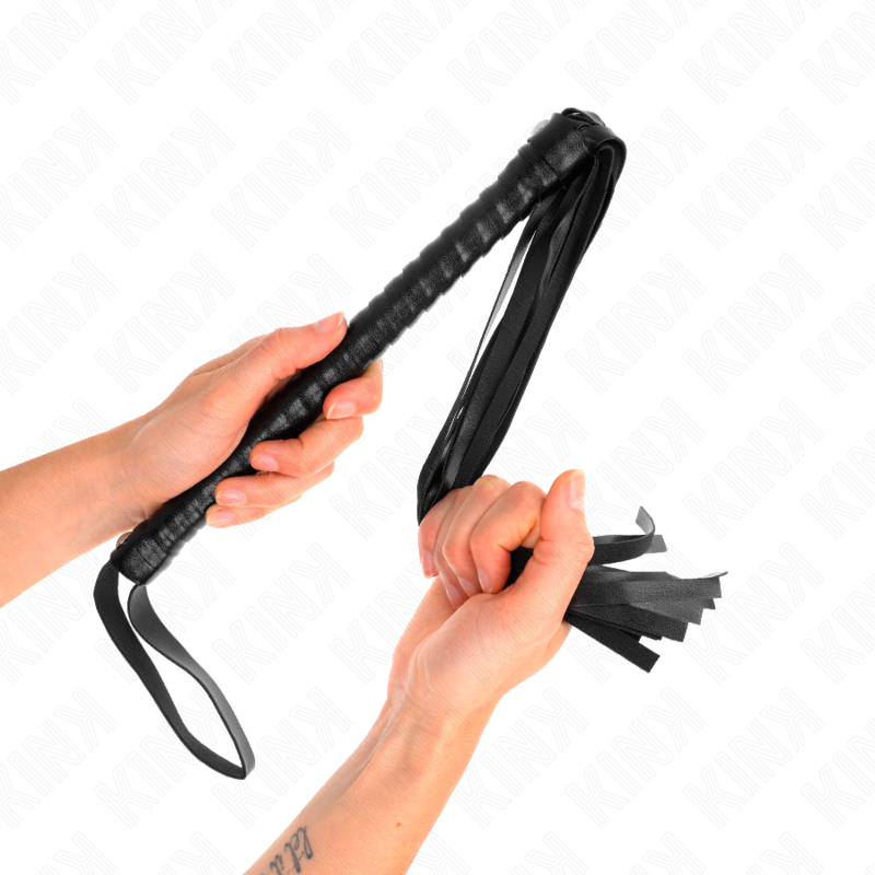 Kink - frusta con manico nero strutturato 48,5 cm