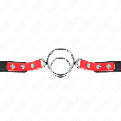 Kink - gag con o-ring multipli 4/4,8 cm rosso 38 x 56 cm