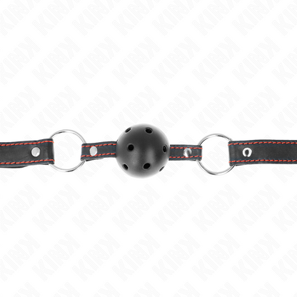 Kink - ball gag hollow hard nero modello 2 65 x 2,5 cm