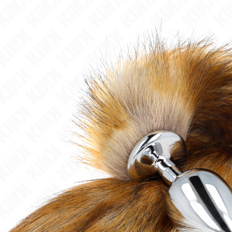 Kink - plug anale misura l 10 x 4 cm con coda sintetica 40 cm marrone