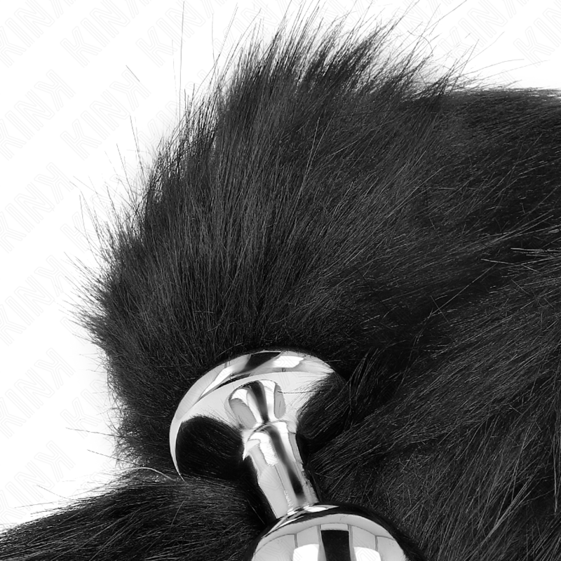 Kink - plug anale misura m 8 x 3,5 cm con coda sintetica 40 cm nero