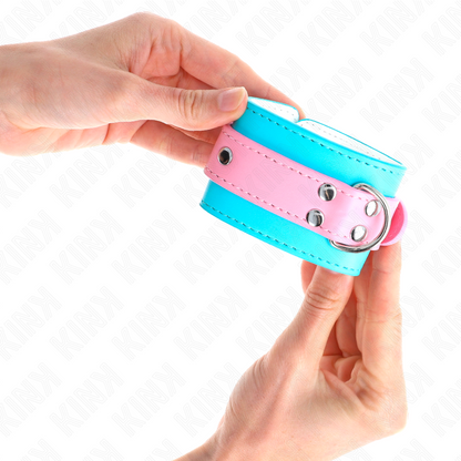 Kink - graziosi poggipolsi blu/rosa regolabili 16-28 cm x 5 cm