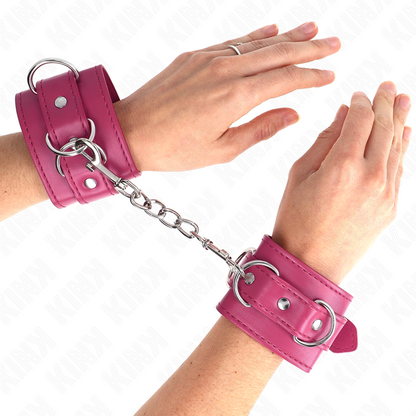 Kink - resistenza da polso con 3 anelli a d regolabile rosa 17.5-25 cm x 6 cm