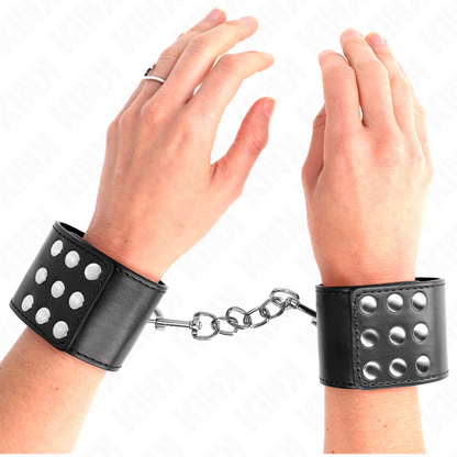 Kink - resistenza da polso con chiusura a scatto nera regolabile 19-24 cm x 5,5 cm