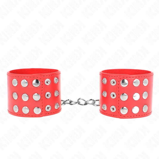 Kink - resistenza da polso con chiusura a scatto rosso regolabile 19-24 cm x 5,5 cm