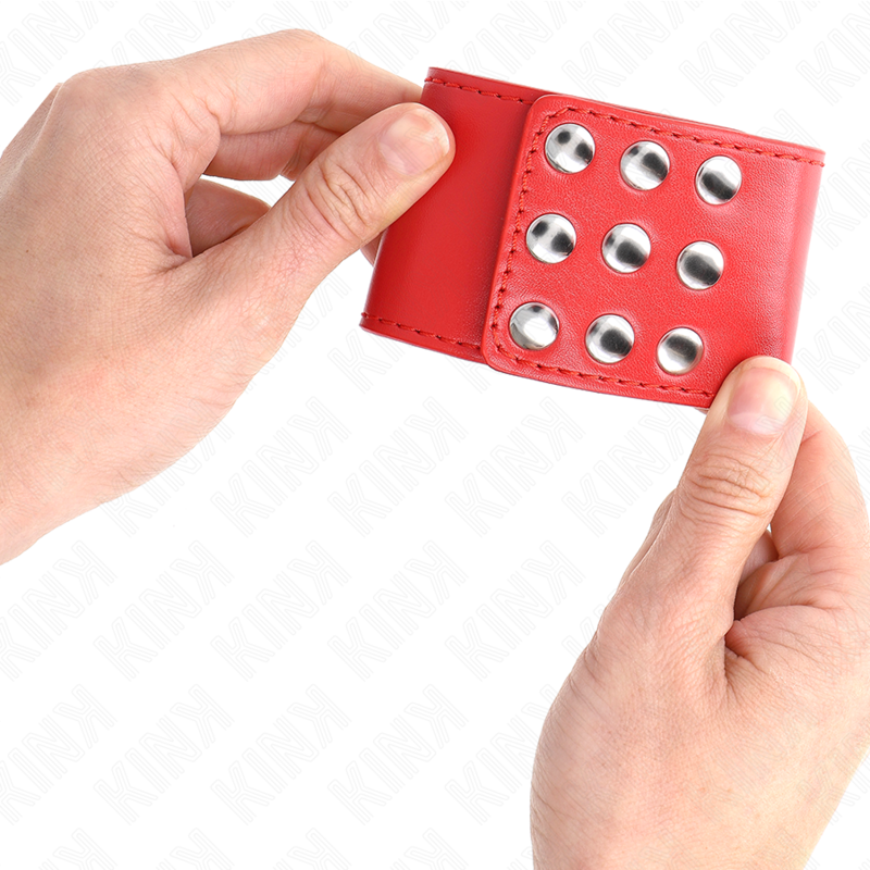 Kink - resistenza da polso con chiusura a scatto rosso regolabile 19-24 cm x 5,5 cm