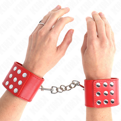 Kink - resistenza da polso con chiusura a scatto rosso regolabile 19-24 cm x 5,5 cm
