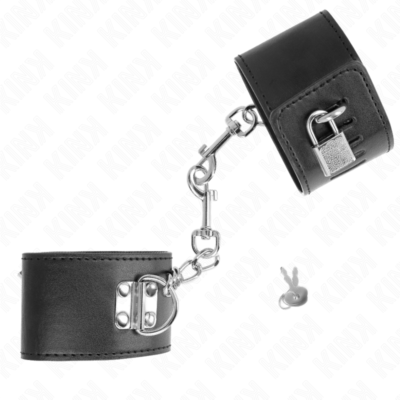 Kink - resistenza da polso con chiusura a lucchetto nero regolabile 16-23 cm x 5,5 cm