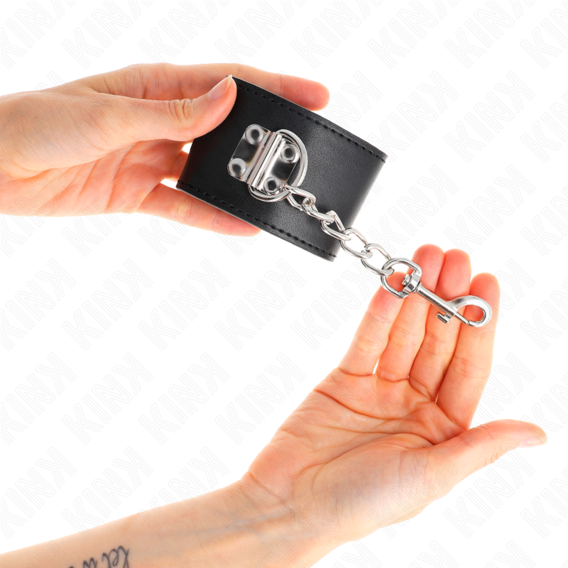 Kink - resistenza da polso con chiusura a lucchetto nero regolabile 16-23 cm x 5,5 cm