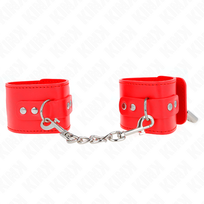 Kink - resistenza da polso con chiusura a lucchetto rosso regolabile 16-23 cm x 5,5 cm