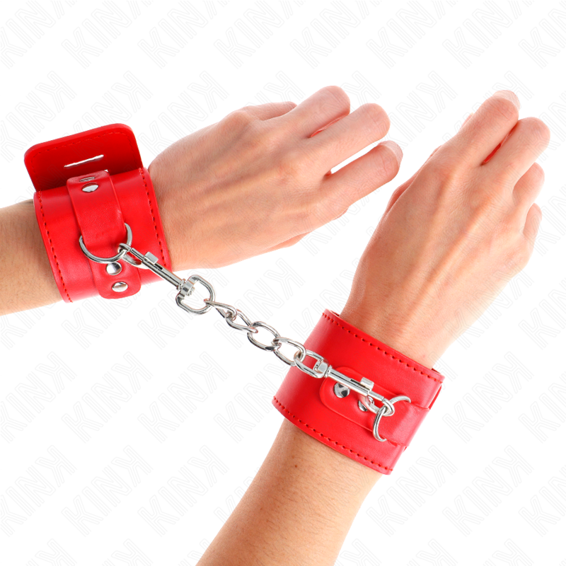 Kink - resistenza da polso con chiusura a lucchetto rosso regolabile 16-23 cm x 5,5 cm