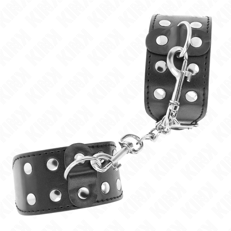 Kink - cinturini con doppia linea di borchie regolabili nero