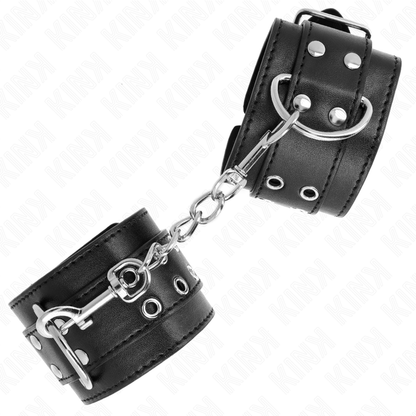 Kink - regtino da polso doppia fibbia nero regolabile 19-26 cm