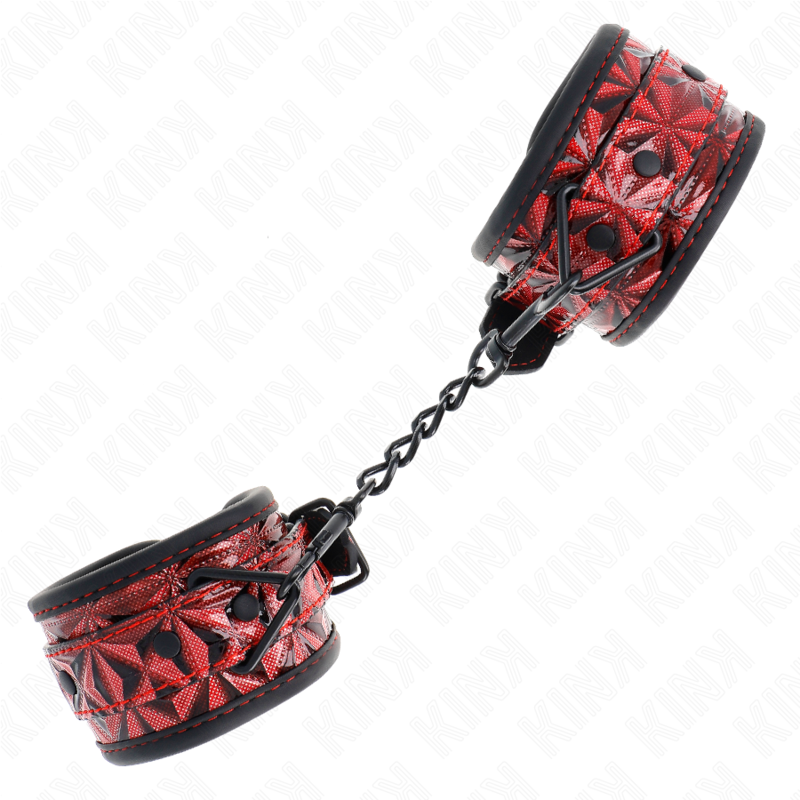 Kink - resistenza da polso con motivo a diamanti rosso scuro regolabile 17-26 cm x 5,5 cm