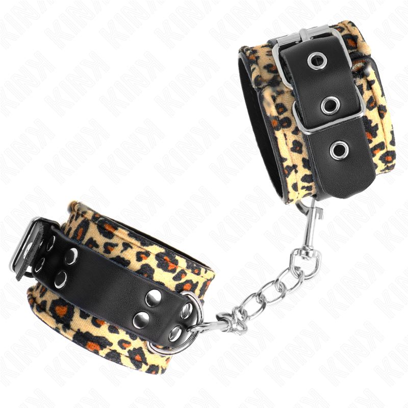 Kink - poggiapolso in vera pelle leopardata regolabile 18-29 cm x 5,5 cm