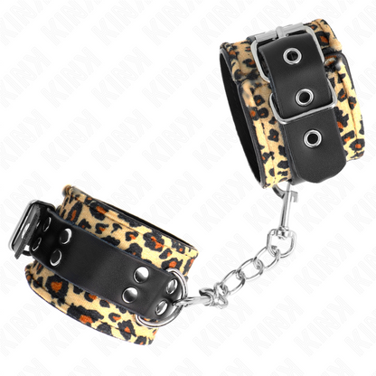Kink - poggiapolso in vera pelle leopardata regolabile 18-29 cm x 5,5 cm