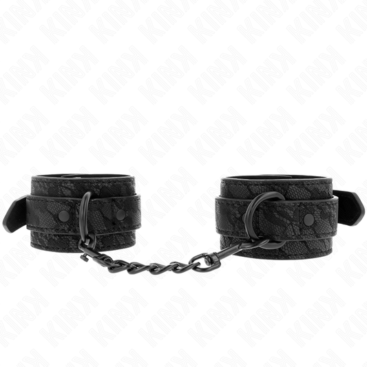 Kink - polsi ricoperti di pizzo scuro regolabili nero 19-26 cm