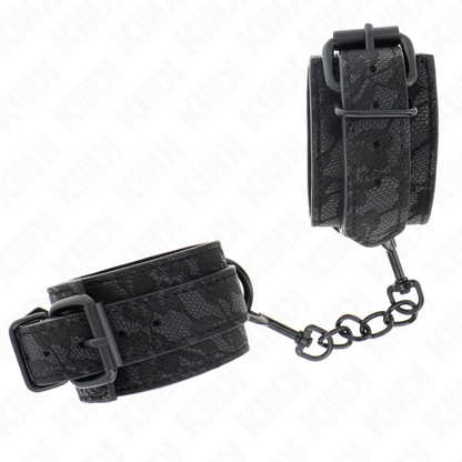 Kink - polsi ricoperti di pizzo scuro regolabili nero 19-26 cm