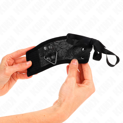 Kink - resistenza da polso scandalo dettagli in pizzo nero 24,5 cm x 6,5 cm