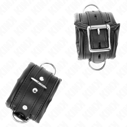 Kink - resistenza da polso pesante con fodera in pelliccia nera regolabile 20-30 cm x 6 cm