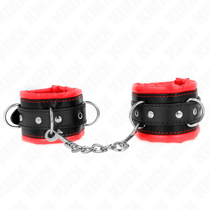 Kink - resistenza da polso pesante con fodera in pelliccia rossa regolabile 20-30 cm x 6 cm