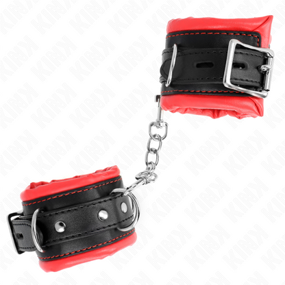 Kink - resistenza da polso pesante con fodera in pelliccia rossa regolabile 20-30 cm x 6 cm